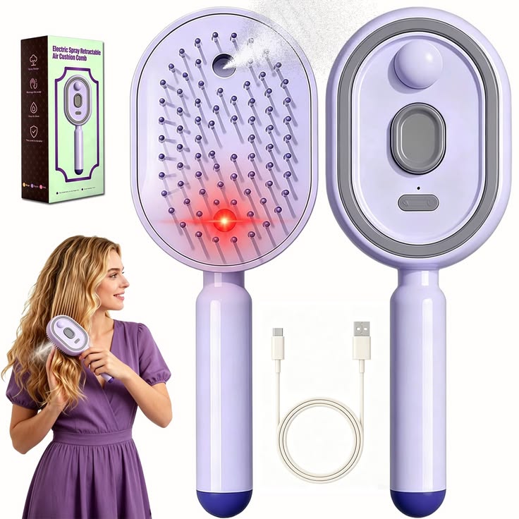 Electric Spray Retractable Air Cushion Comb