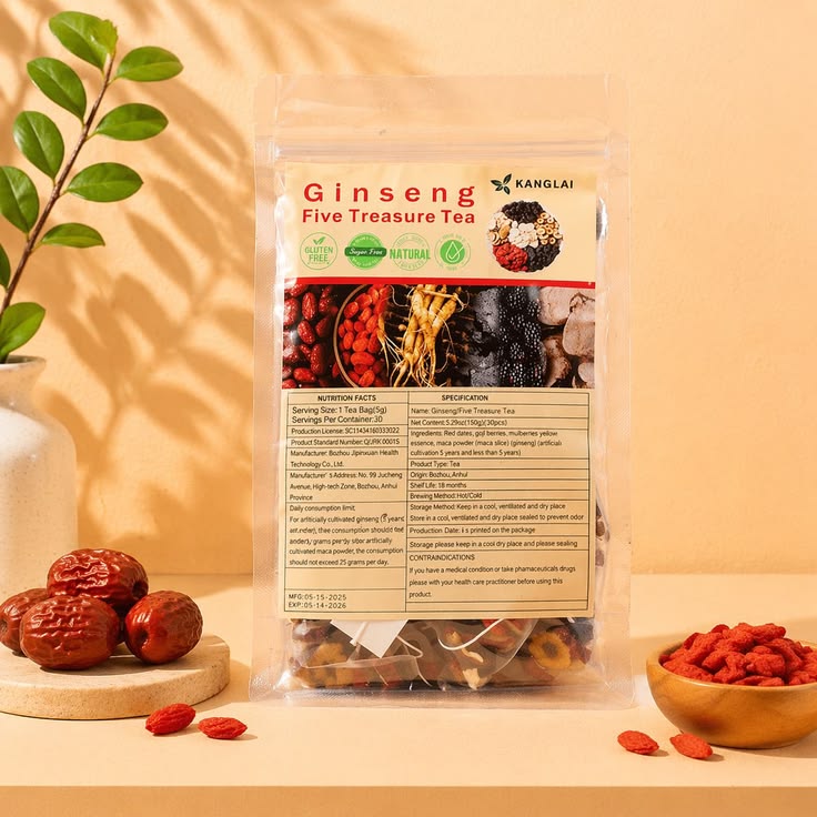 Premium Ginseng Five Treasure Herbal Tea